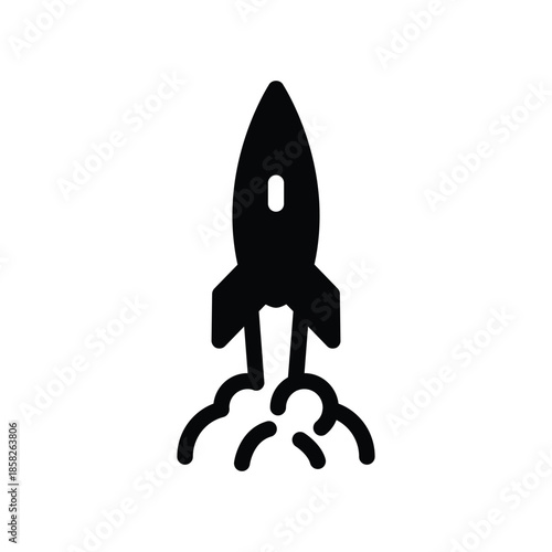 launch solid icon vector design good for web or mobile app