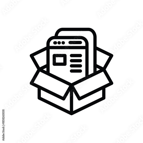 product application outline icon vector design good for web or mobile app