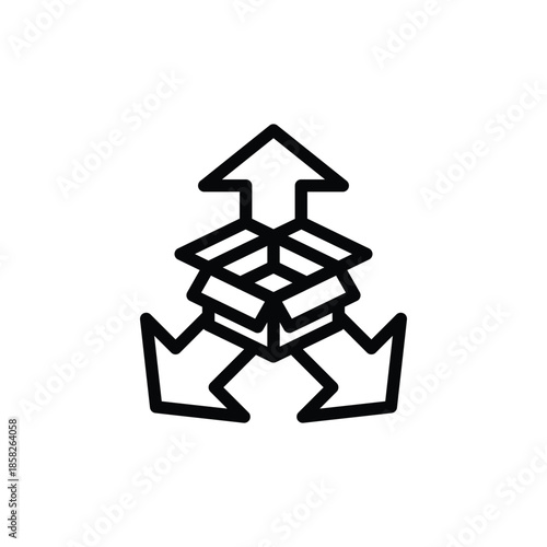 extendable outline icon vector design good for web or mobile app