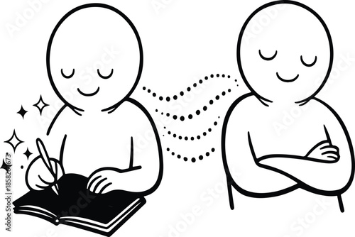 Reading Relaxation Shared Calm Illustration