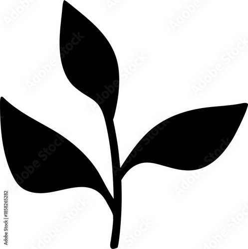 Meadow Wild Plants Silhouette for Floral Nature Design