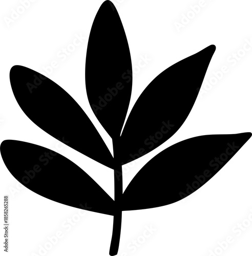 Meadow Wild Plants Silhouette for Floral Nature Design