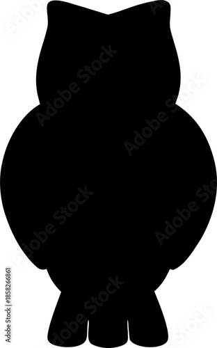 Owl Silhouette Isolated Black Night Wildlife Graphic