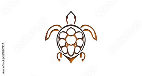 Vector illustration of an abstract orange crab animal icon with black tribal tattoo silhouette and cartoon sea nature design elements