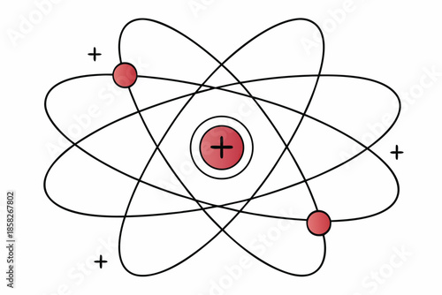 Negatively Charged Electron Symbol Highlighting Electrical Charge and Polarity