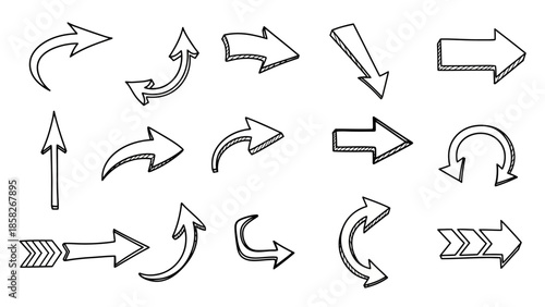 Modern Minimalist Arrow and Navigation Icon Set