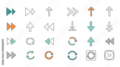 Minimalist Colorful Hand-Drawn Fruit Illustration Collection