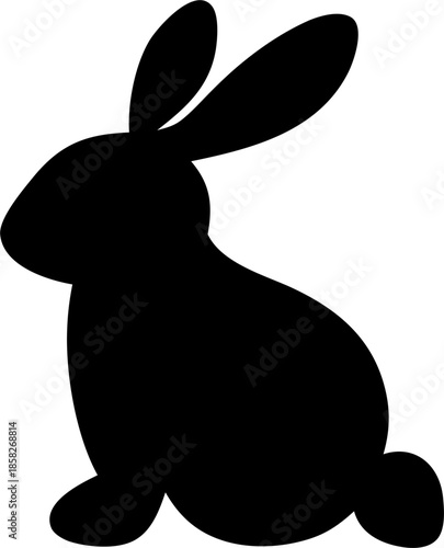 Bunny Rabbit Silhouette Icon for Nature Logo Design