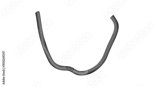 Snake Chain symbol, black isolated silhouette