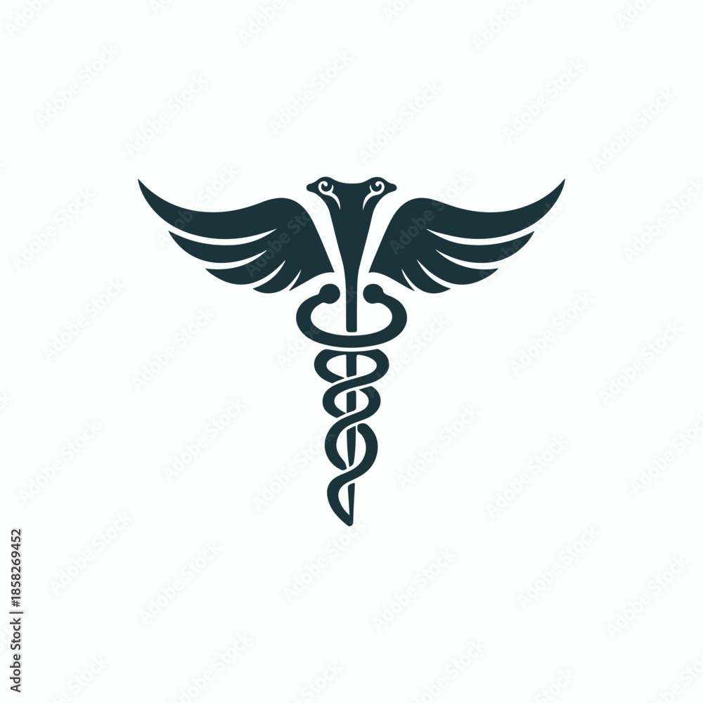 Fototapeta premium Stingray Caduceus Logo