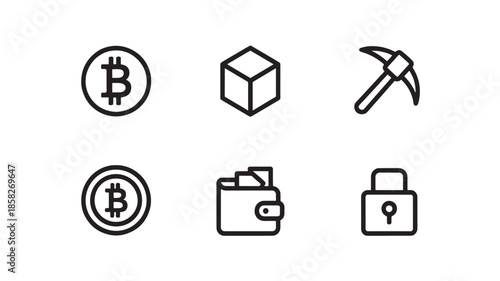 Bitcoin Cryptocurrency Icons
