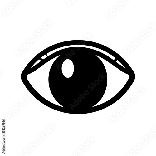 Simple stylized eye illustration offering a graphic look with bold lines