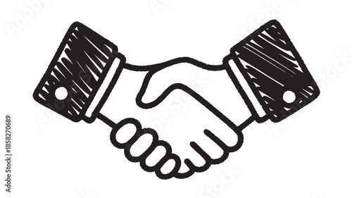 Handshake Between Two People in Business Suits
