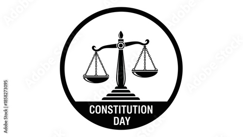 Constitution Day Scales of Justice Symbol.