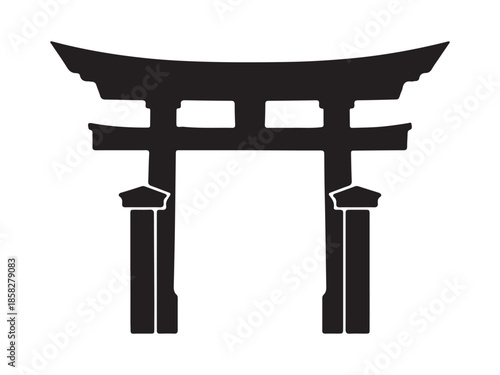 Traditional Japanese Torii Gate Symbolizing Culture and Religion