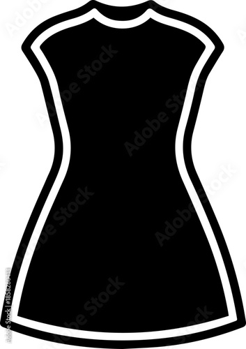 Womens New Year mini dress silhouette.eps