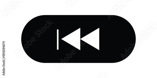 Fast backward arrow button. This icon representing the "rewind" or "fast reverse" function in media players. 