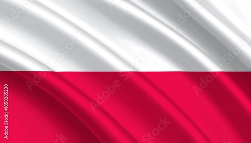 Flag of Poland – Horizontal White and Red Stripes Representing National Identity and Heritage