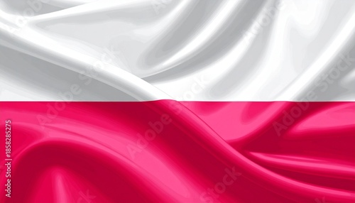 Flag of Poland – Horizontal White and Red Stripes Representing National Identity and Heritage