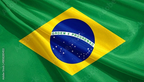 waving flag of brazil