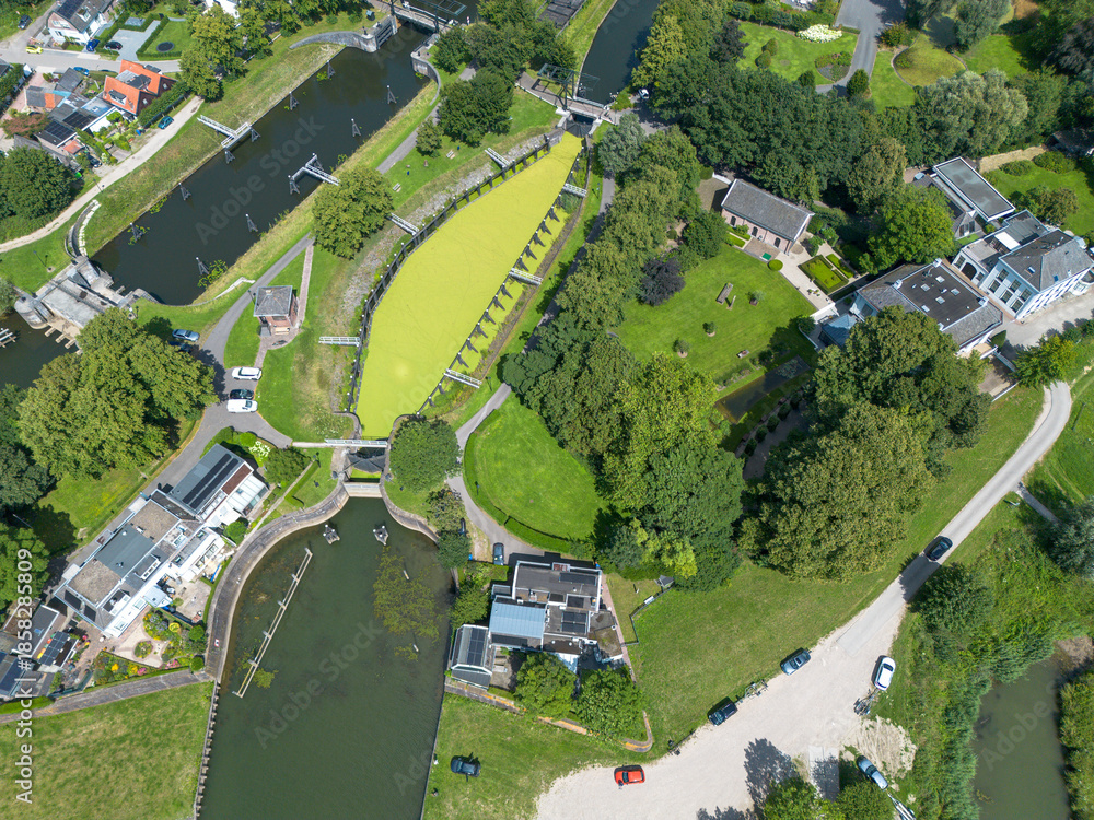 Ταπετσαρία Bridge and sluice complex Katerveer at the IJssel river in Zwolle