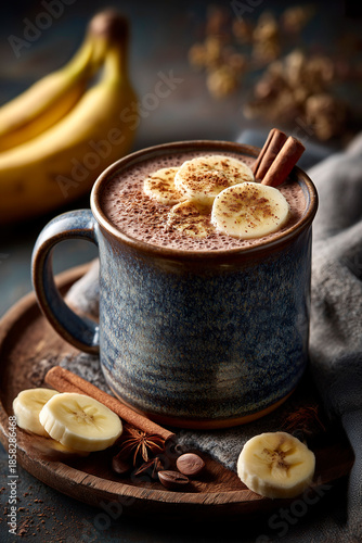Creamy Chocolate Banana Bliss mocktail