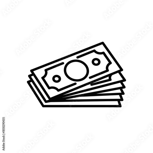 Money Stack Illustration for Financial and Business Concepts