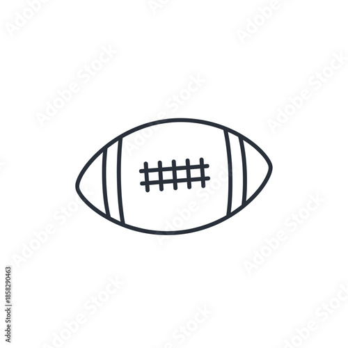 Simple Hand-drawn Football Illustration for Sports-themed Design