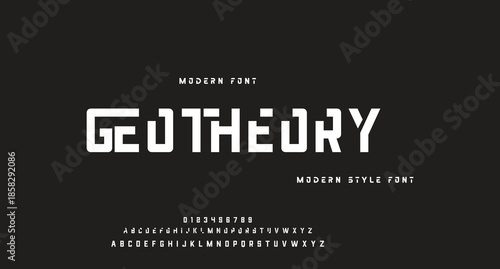 Modern Bold Font. Regular Italic Number Typography urban style alphabet fonts for fashion, sport, technology, digital, movie, logo design, vector illustration