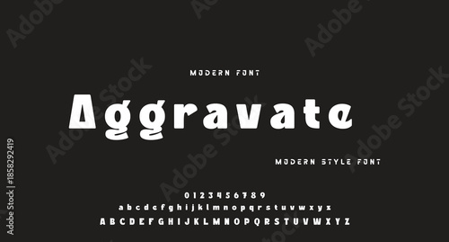 Modern Bold Font. Regular Italic Number Typography urban style alphabet fonts for fashion, sport, technology, digital, movie, logo design, vector illustration