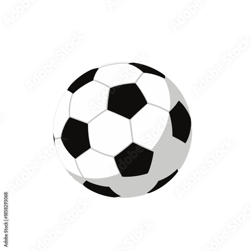 Black and white soccer ball in motion