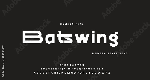 Modern Bold Font. Regular Italic Number Typography urban style alphabet fonts for fashion, sport, technology, digital, movie, logo design, vector illustration