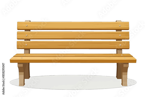Wooden Park Bench With Metal Bolts