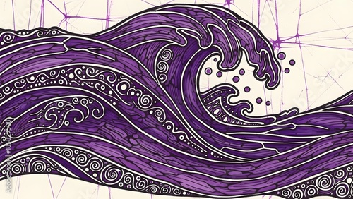 Purple Wave Pattern Design