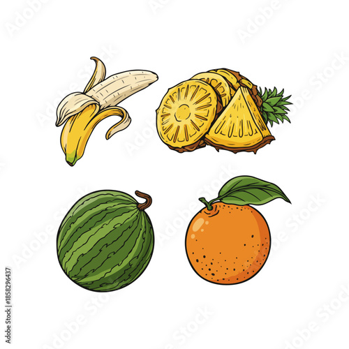 Vibrant Collection of Fresh Produce Icons