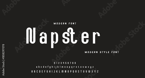 Abstract modern urban alphabet fonts. Typography sport, technology, fashion, digital, future creative logo font. vector illustration
