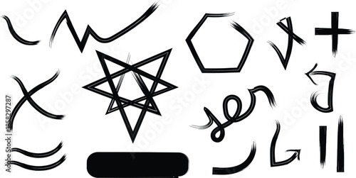 Collection of various ancient and mystical symbols