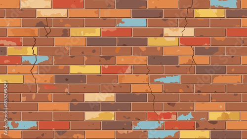 Textured Brick Wall Background A Vibrant Display of Color and Character