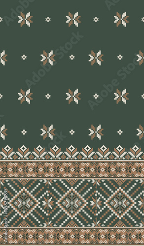 beautiful pixel tribal pattern inspired by each native pixel fabric like wayuu African native American southeast Asian traditional textile Thai silk pattern Aborigine Australian and Columbian fabric