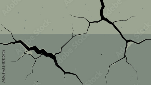 Cracked Surface Abstract Illustration of Damage and Ruin with a Textured Appearance