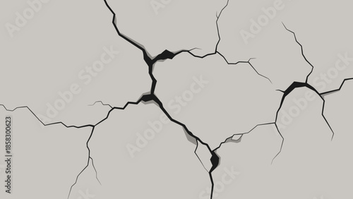 Cracked Wall Texture Illustration for Background - Depicting Age, Damage, and Imperfection on Surface