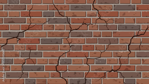 Cracked Brick Wall Texture A Durable and Weathered Surface for Design Projects