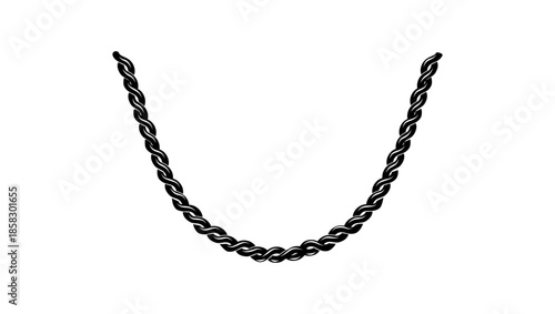 Wheat Chain symbol ,black isolated silhouette