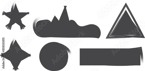 Geometric shapes silhouettes