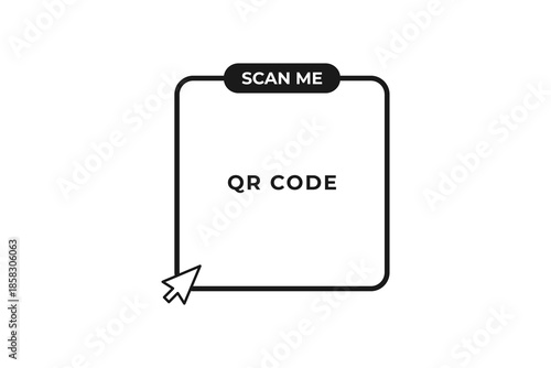 frame scan me qr code blank space with arrow