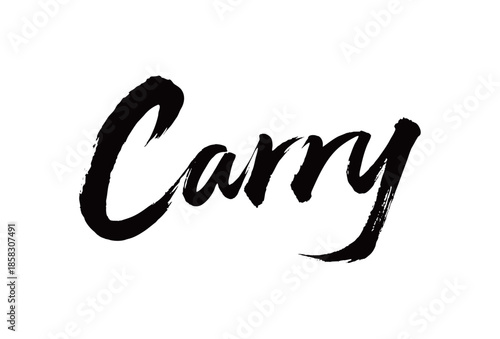 Carry矢量书法手写毛笔字

