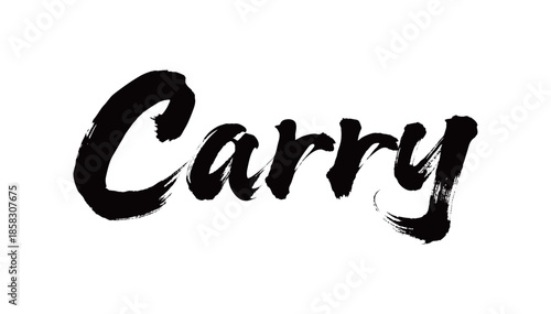 Carry矢量书法手写毛笔字
