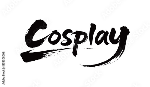 cosplay矢量书法手写毛笔字

