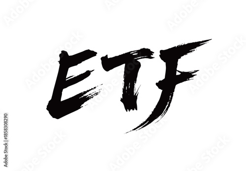 ETF矢量书法手写毛笔字
