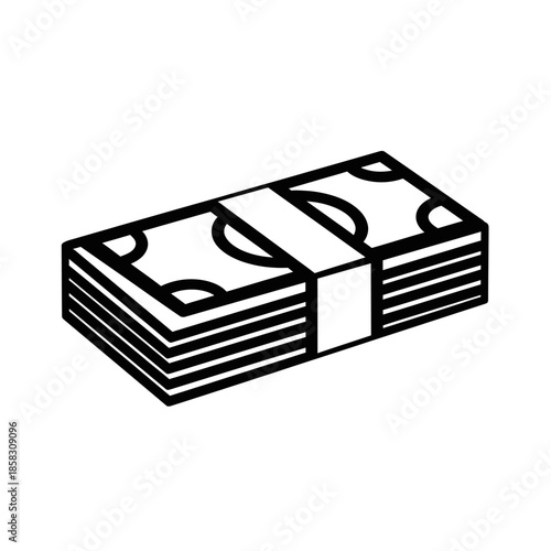 Stack of Cash Money Bills for Financial Success in Business Context